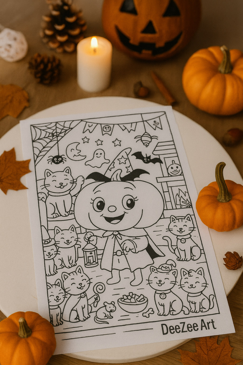 Lady Pumpkin coloring page