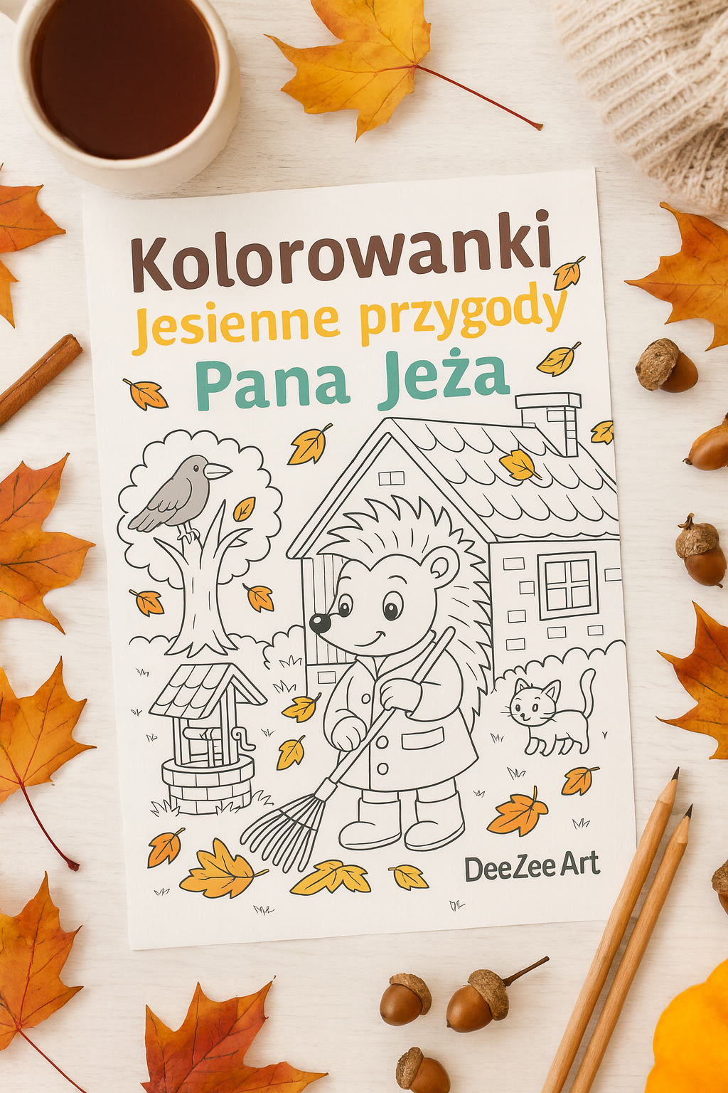 Mr. Hedgehog’s Autumn Adventures - Coloring Pages